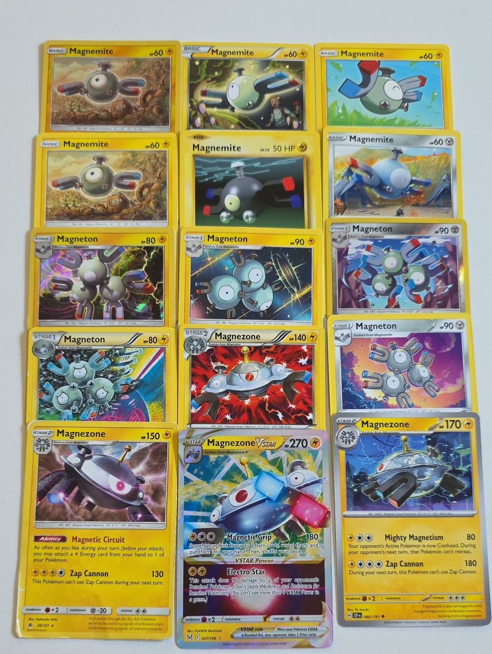 Pokemon Magnemite, Magneton, And Magnezone Card Lot